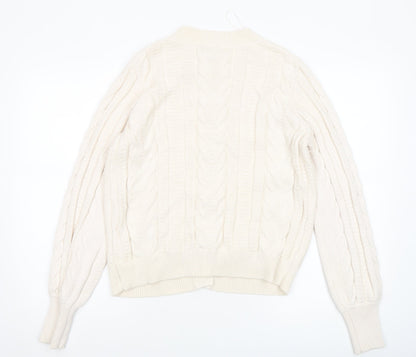 Womens UK Size 14 Gallery Ivory Cardigan Jumper