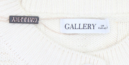 Womens UK Size 14 Gallery Ivory Cardigan Jumper