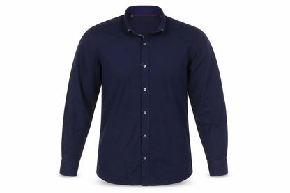 Advise Men's Blue Long Sleeve Tailored Slim Fit Button-Up Shirt Size L