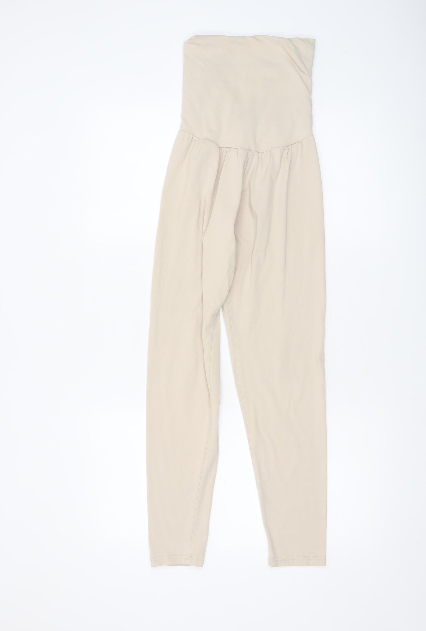 Womens UK Size 8 PRETTYLITTLETHING Slim Fit Leggings Beige Trousers