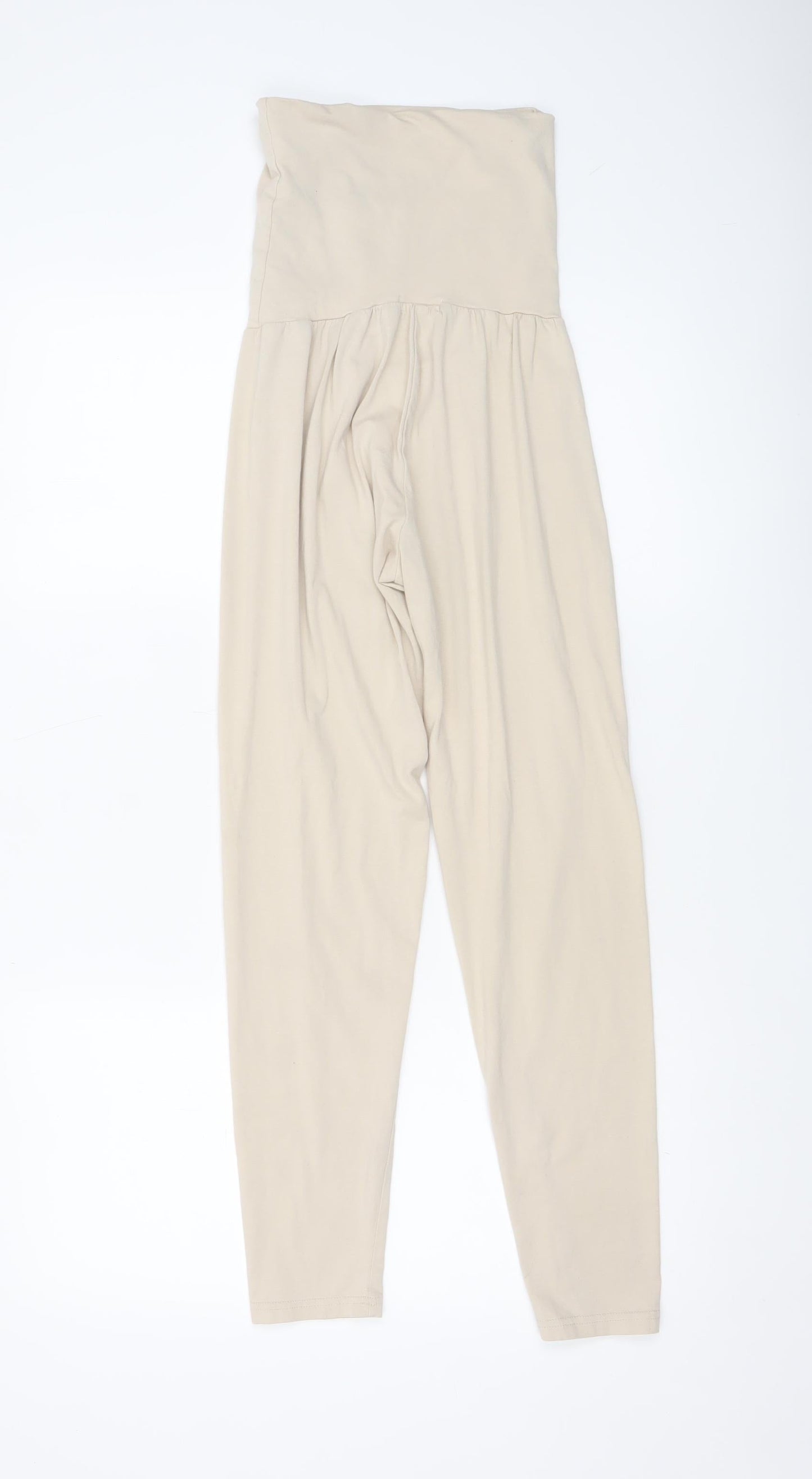 Womens UK Size 8 PRETTYLITTLETHING Slim Fit Leggings Beige Trousers