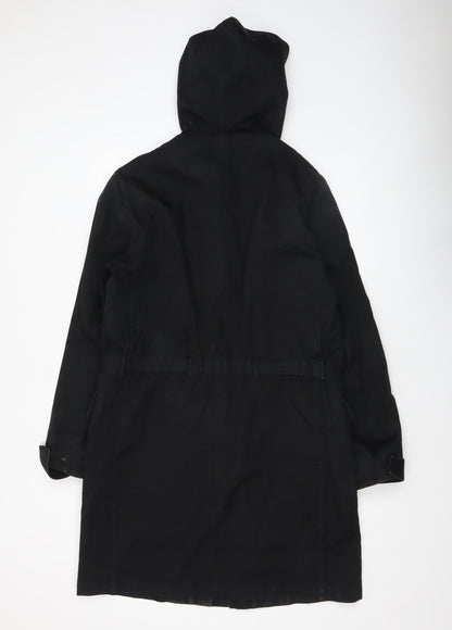 Womens UK Size M Jigsaw Black Parka Coat