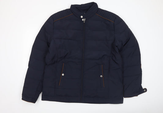 Mens UK Size 3XL Armand Thiery Blue Puffer Jacket