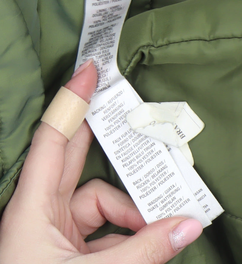 Womens UK Size 10 Dorothy Perkins Green Parka Coat