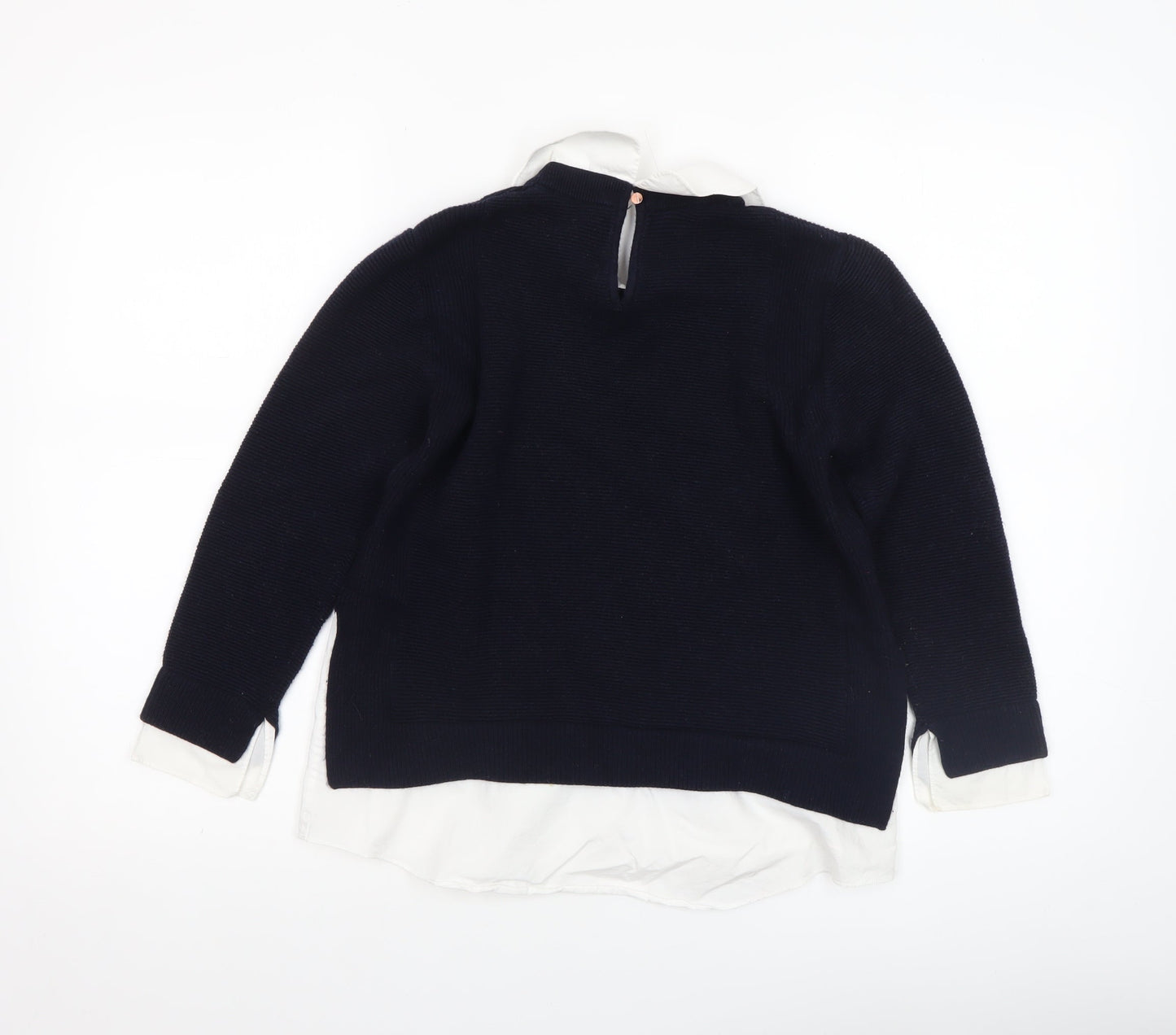 Womens UK Size 14 Ted Baker Blue Pullover Jumper