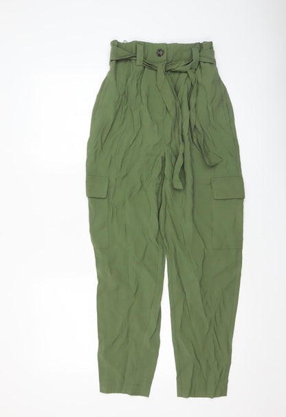Womens UK Size 8 Dunnes Regular Fit Cargo Green Trousers