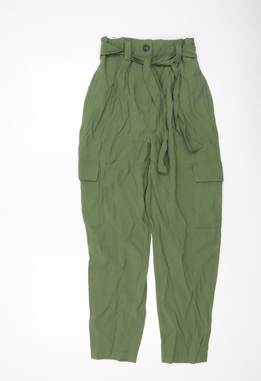 Womens UK Size 8 Dunnes Regular Fit Cargo Green Trousers