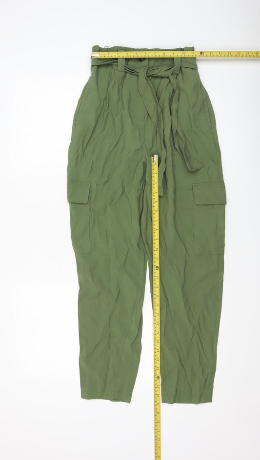 Womens UK Size 8 Dunnes Regular Fit Cargo Green Trousers