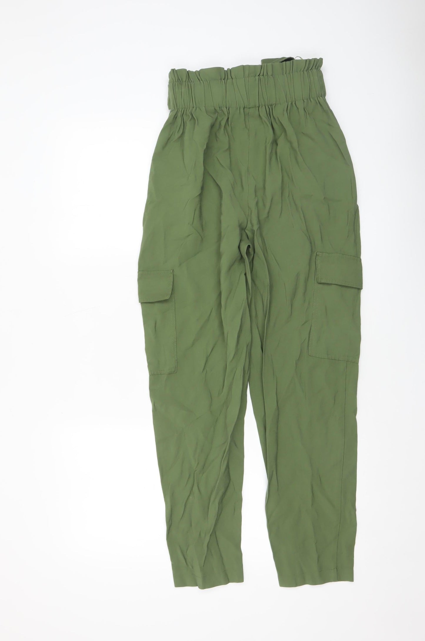 Womens UK Size 8 Dunnes Regular Fit Cargo Green Trousers