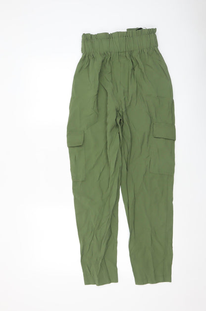 Womens UK Size 8 Dunnes Regular Fit Cargo Green Trousers