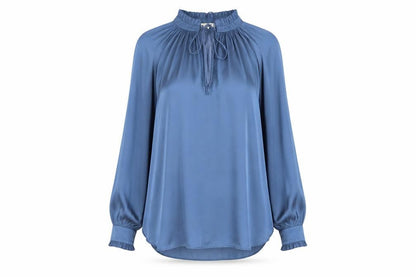 Womens UK Size 4 Hush Blue Tunic Blouse