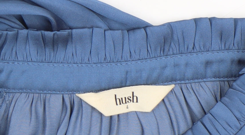 Womens UK Size 4 Hush Blue Tunic Blouse