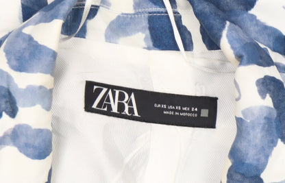 Womens UK Size XS Zara Regular Blue Blazer