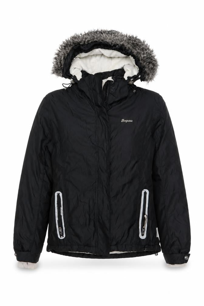 Womens UK Size M Trespass Black Parka Coat