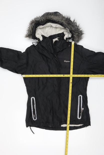 Womens UK Size M Trespass Black Parka Coat