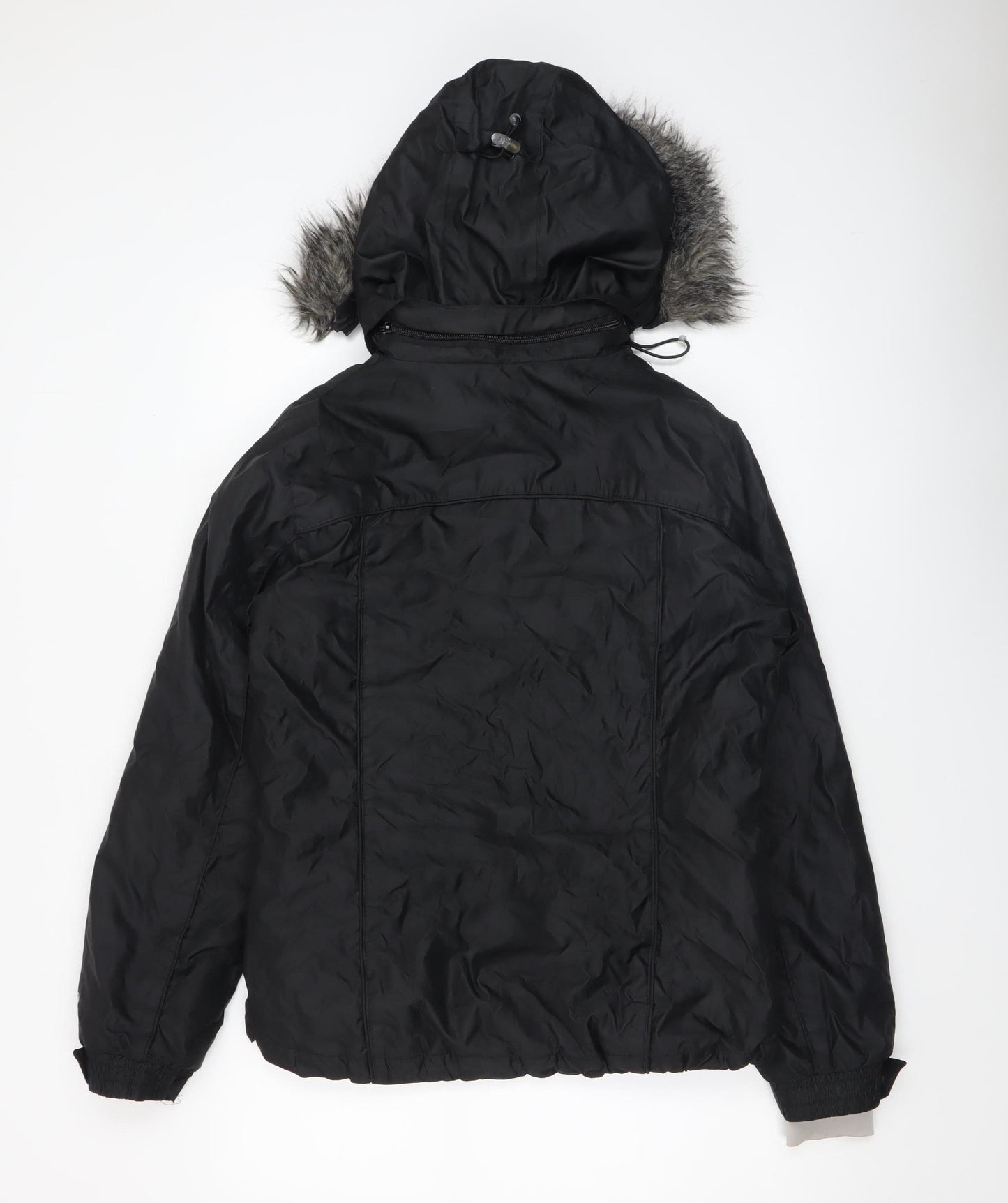 Womens UK Size M Trespass Black Parka Coat