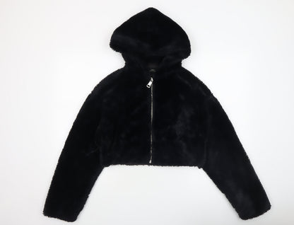 Womens UK Size XS Urban Outfitters Black Bomber Jacket
