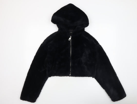 Womens UK Size XS Urban Outfitters Black Bomber Jacket