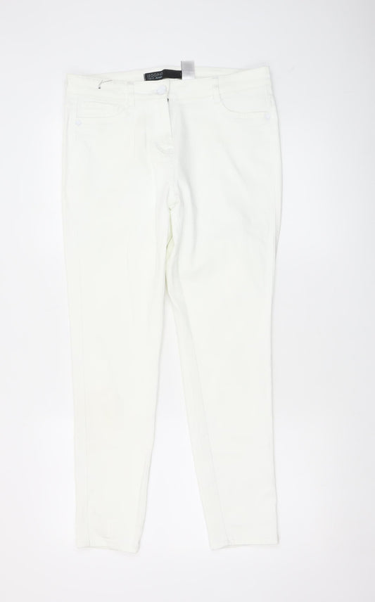 Womens UK Size 14 NEXT Slim Fit Jegging White Jeans