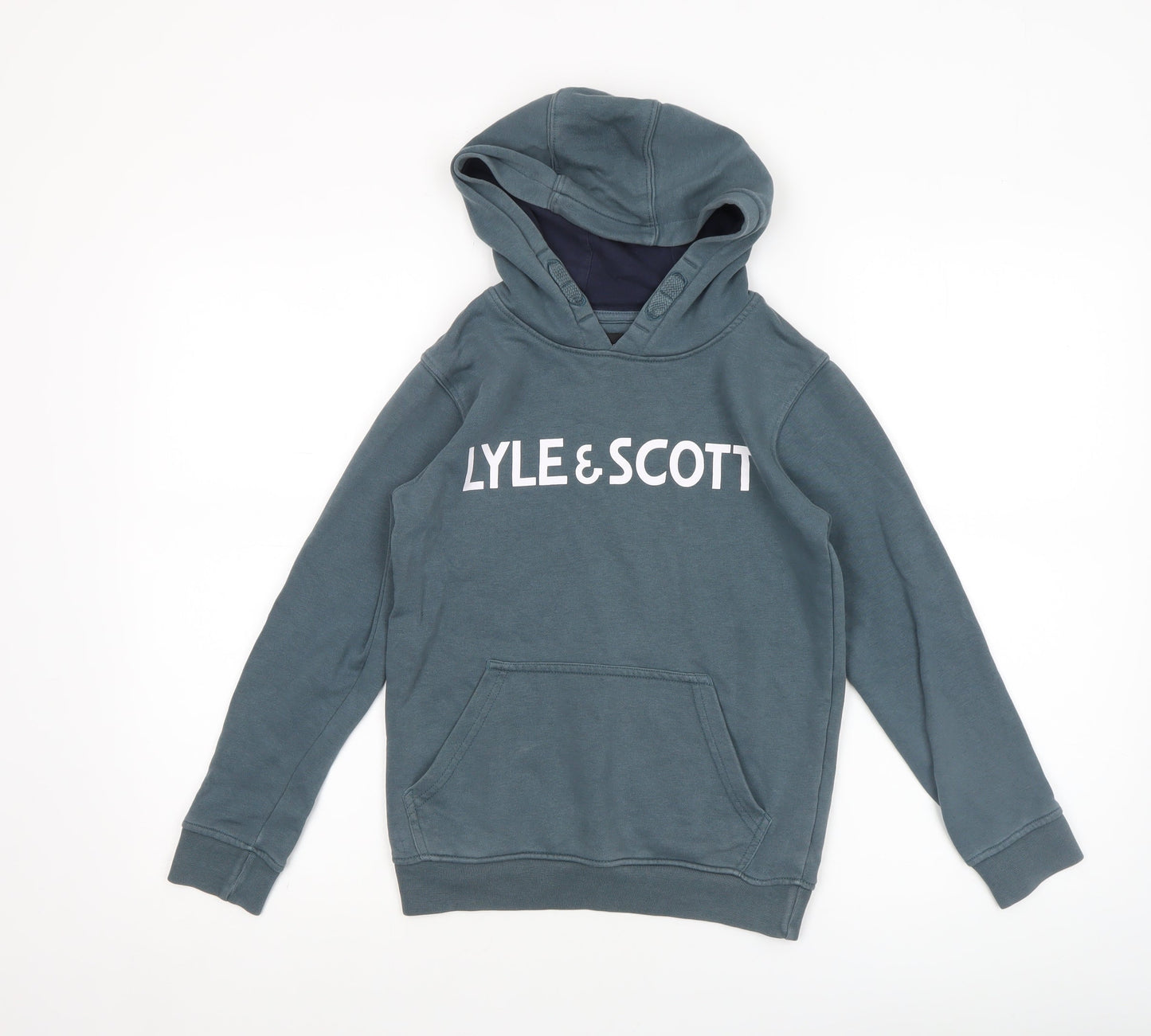 Boys UK Size 8-9 Years Lyle & Scott Blue Pullover Hoodie