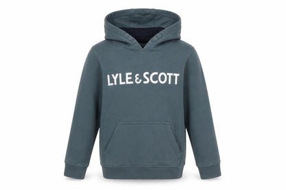 Boys UK Size 8-9 Years Lyle & Scott Blue Pullover Hoodie