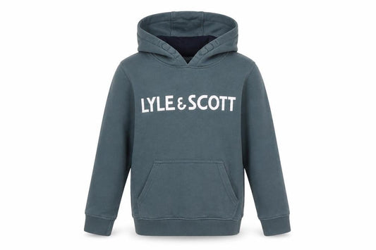 Boys UK Size 8-9 Years Lyle & Scott Blue Pullover Hoodie