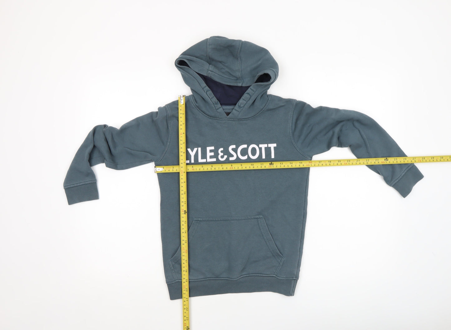 Boys UK Size 8-9 Years Lyle & Scott Blue Pullover Hoodie