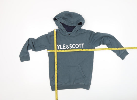 Boys UK Size 8-9 Years Lyle & Scott Blue Pullover Hoodie