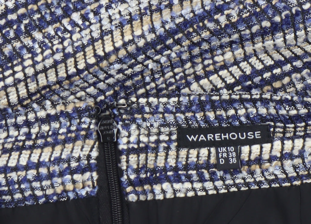 Womens UK Size 10 Warehouse Straight & Pencil Tweed Skirt