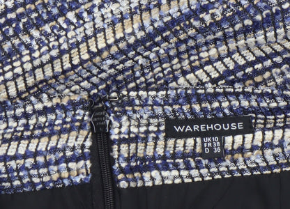 Womens UK Size 10 Warehouse Straight & Pencil Tweed Skirt
