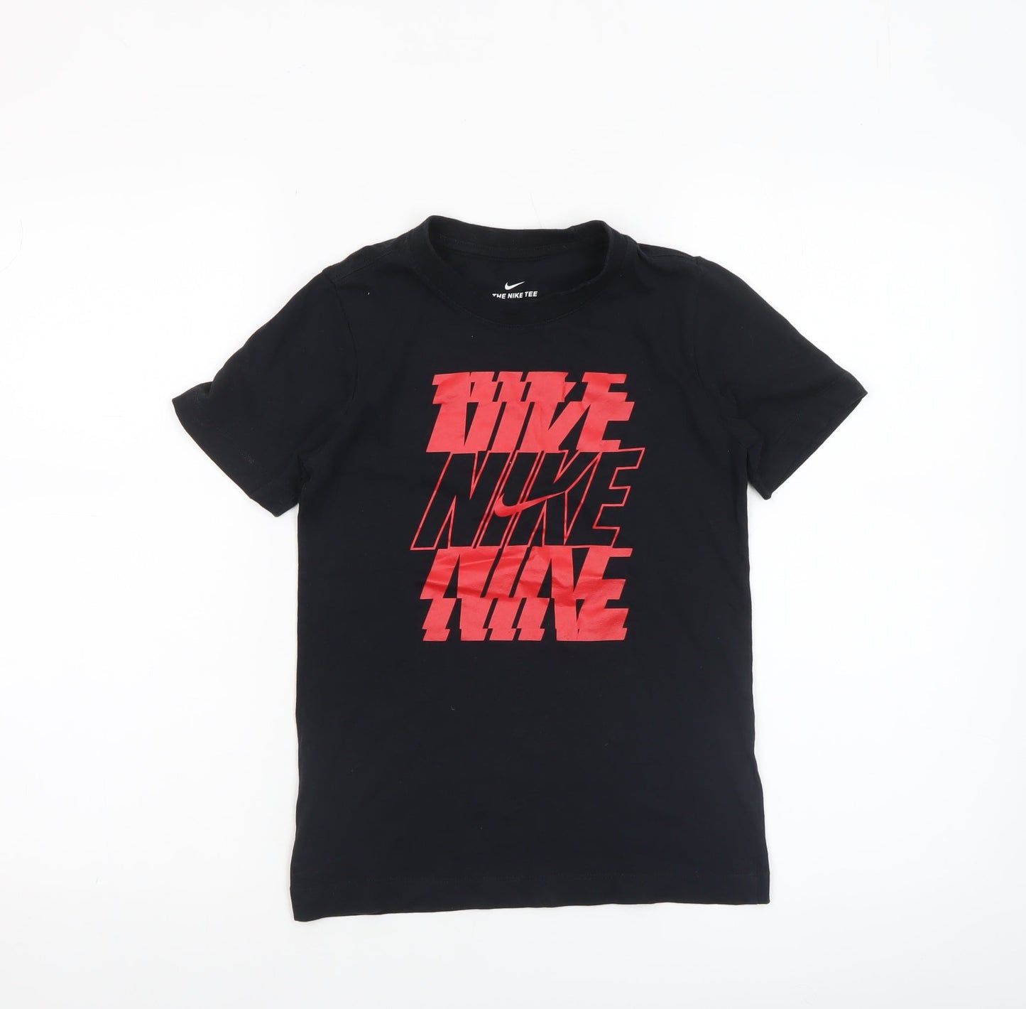Boys UK Size 128-137cm Nike Black Basic T-Shirt