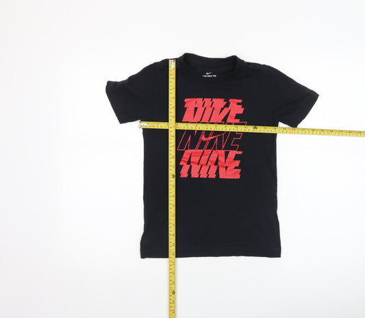 Boys UK Size 128-137cm Nike Black Basic T-Shirt