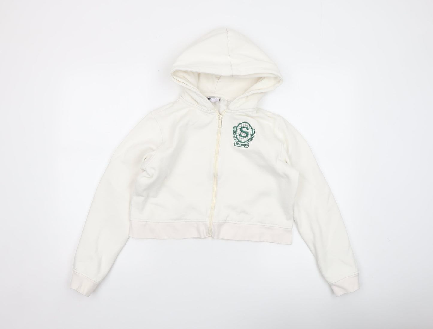Womens UK Size 12 Slazenger White Full Zip Hoodie