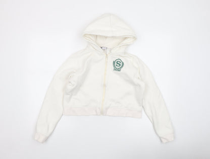 Womens UK Size 12 Slazenger White Full Zip Hoodie