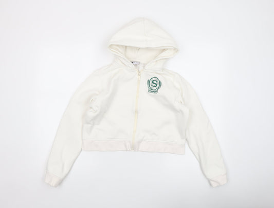 Womens UK Size 12 Slazenger White Full Zip Hoodie