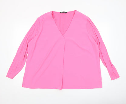 Womens UK Size XL Dunnes Pink Tunic Blouse