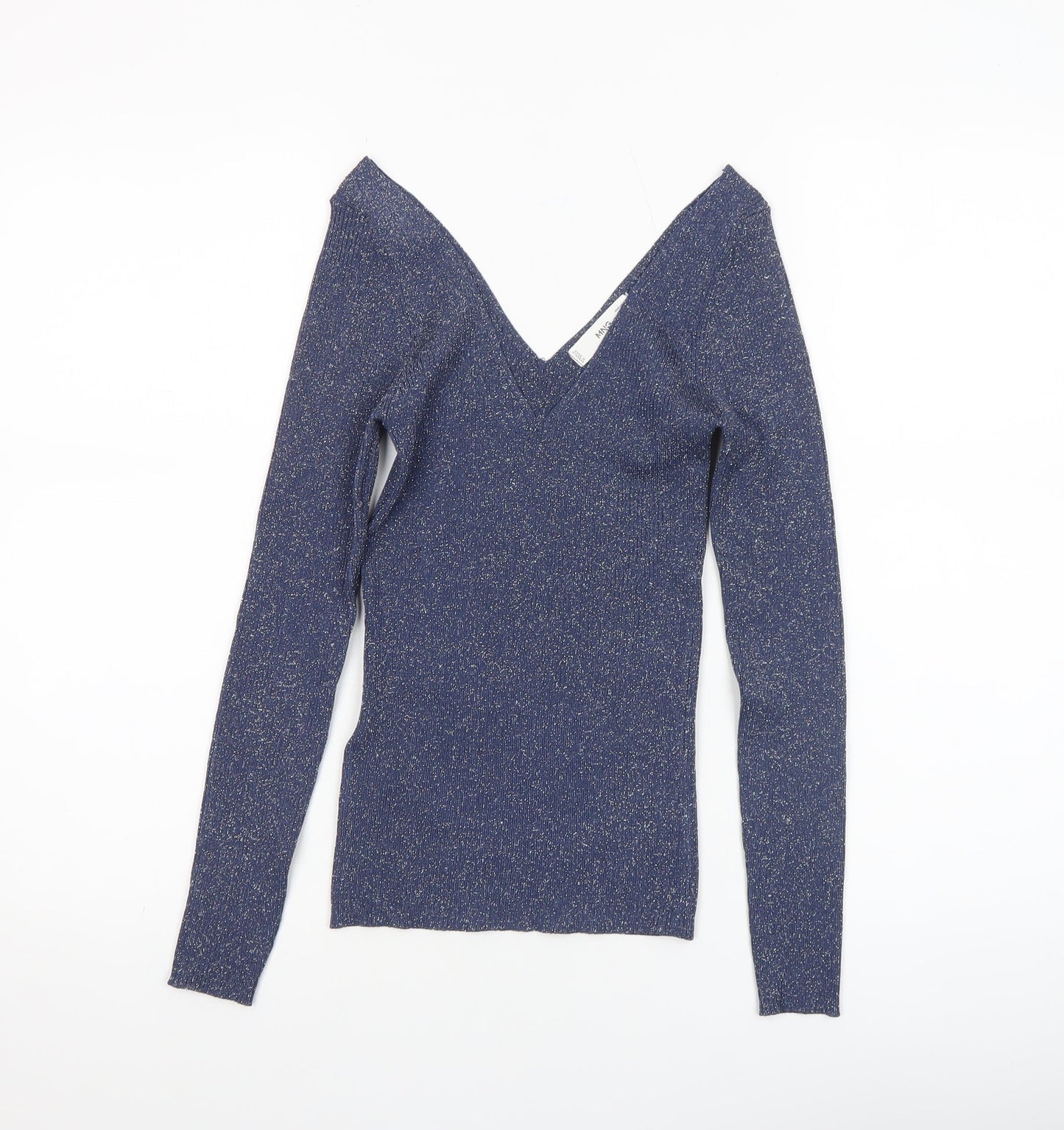 Womens UK Size S MNG Blue Pullover Jumper