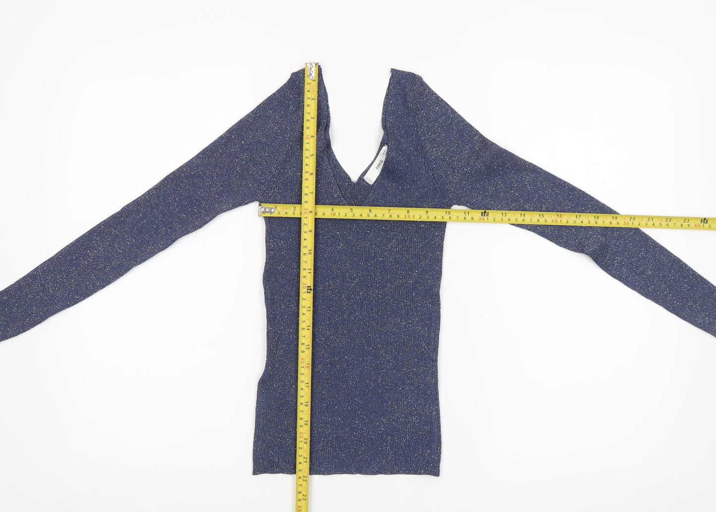 Womens UK Size S MNG Blue Pullover Jumper