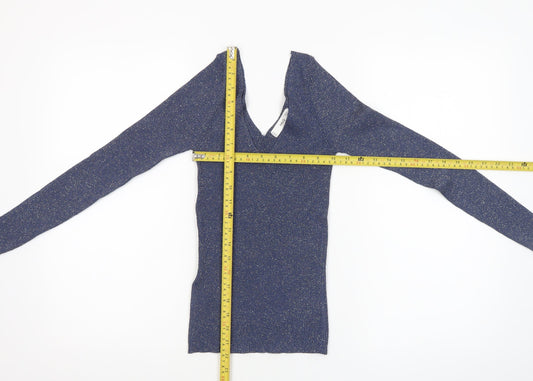 Womens UK Size S MNG Blue Pullover Jumper