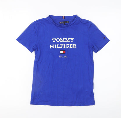 Boys UK Size 10 Years Tommy Hilfiger Blue Basic T-Shirt