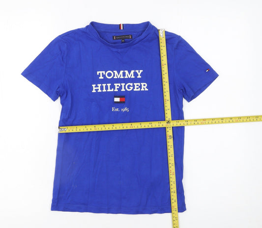 Boys UK Size 10 Years Tommy Hilfiger Blue Basic T-Shirt