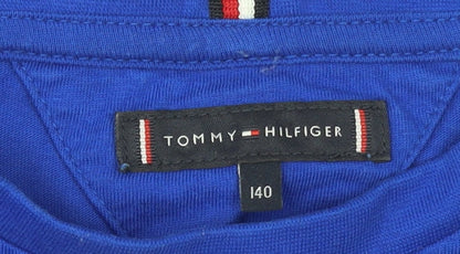 Boys UK Size 10 Years Tommy Hilfiger Blue Basic T-Shirt