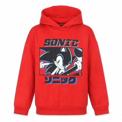 Boys UK Size 10 Years Sonic the Hedgehog Red Pullover Hoodie