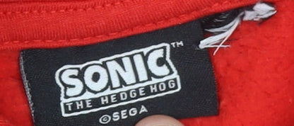 Boys UK Size 10 Years Sonic the Hedgehog Red Pullover Hoodie