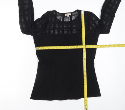 Womens UK Size 10 River Island Black Basic Blouse
