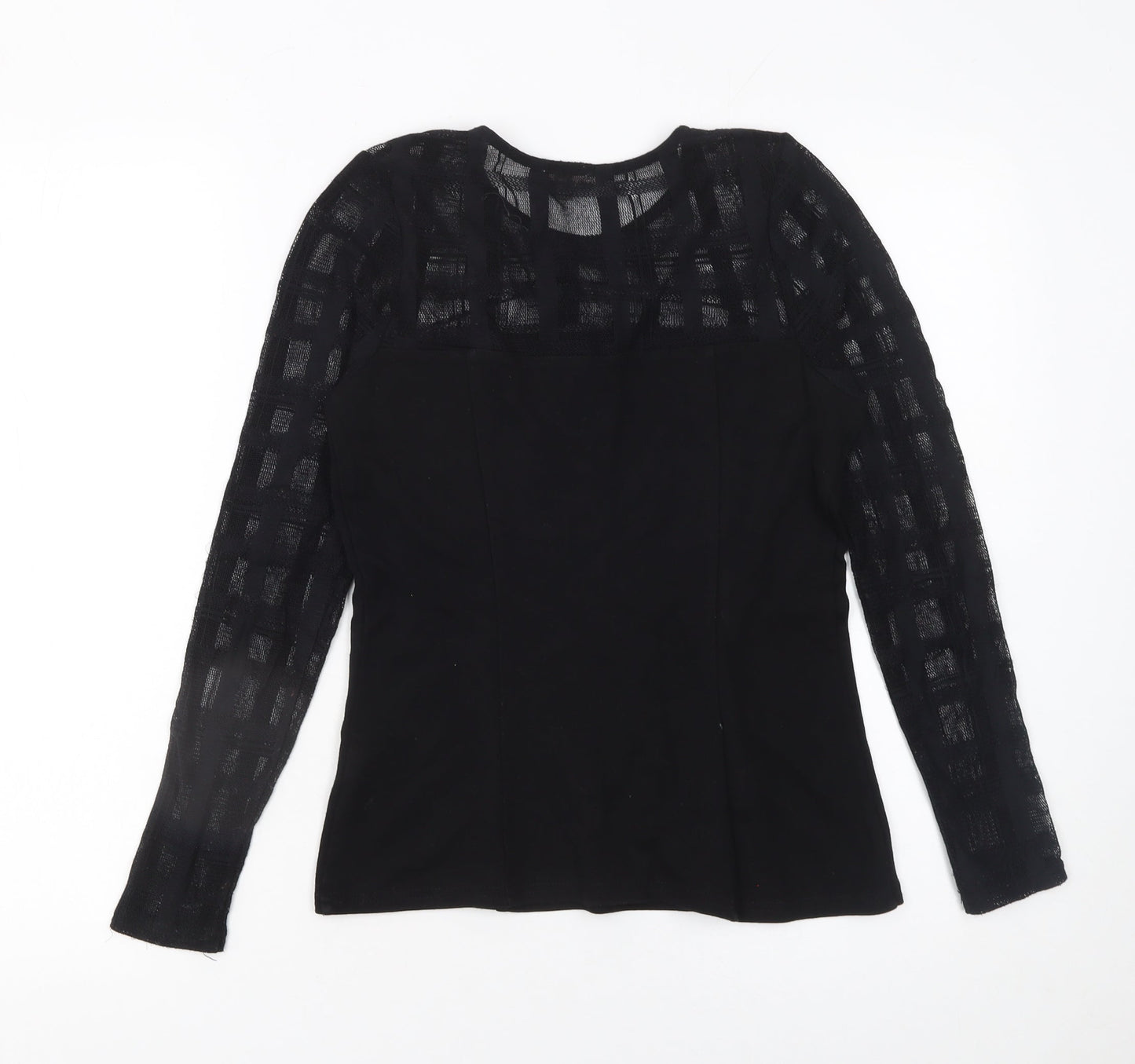 Womens UK Size 10 River Island Black Basic Blouse