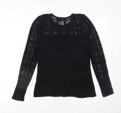 Womens UK Size 10 River Island Black Basic Blouse