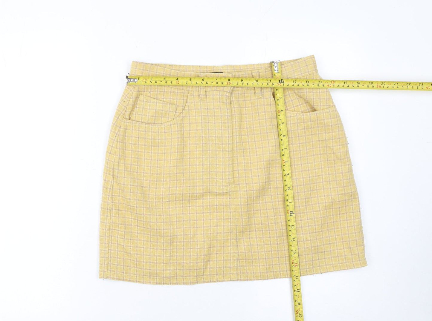 Womens UK Size 14 Sisley Straight & Pencil Tweed Skirt