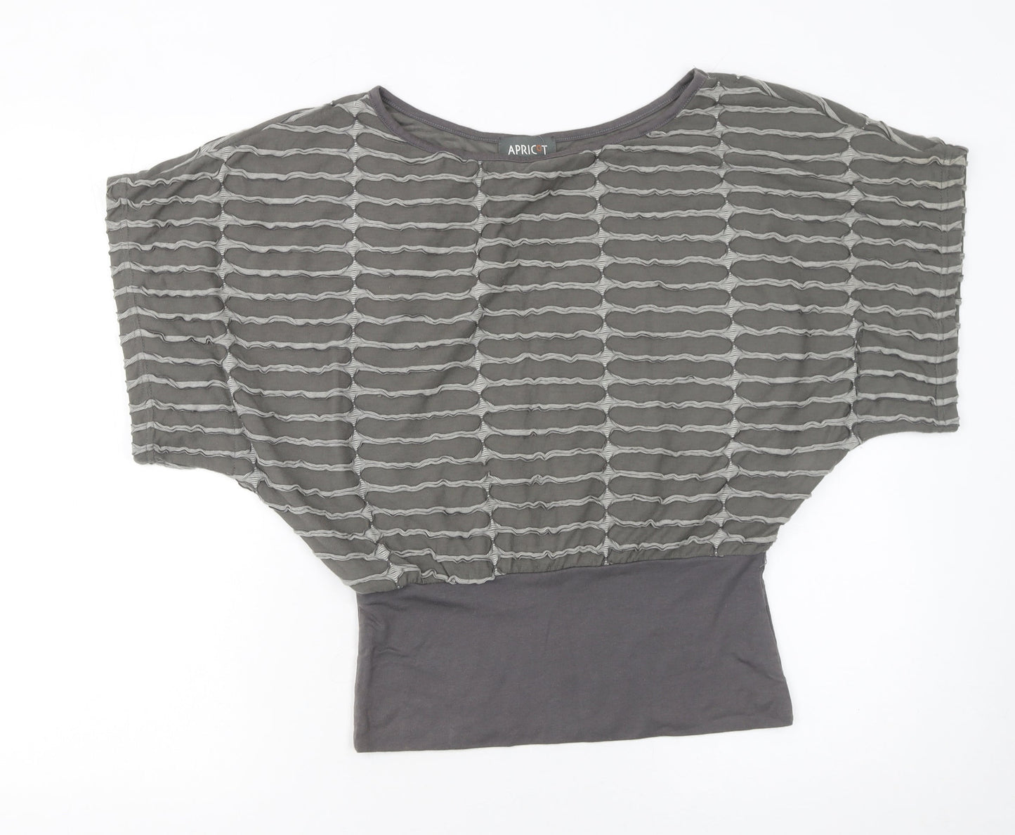 Womens UK Size S Apricot Grey Pullover Jumper