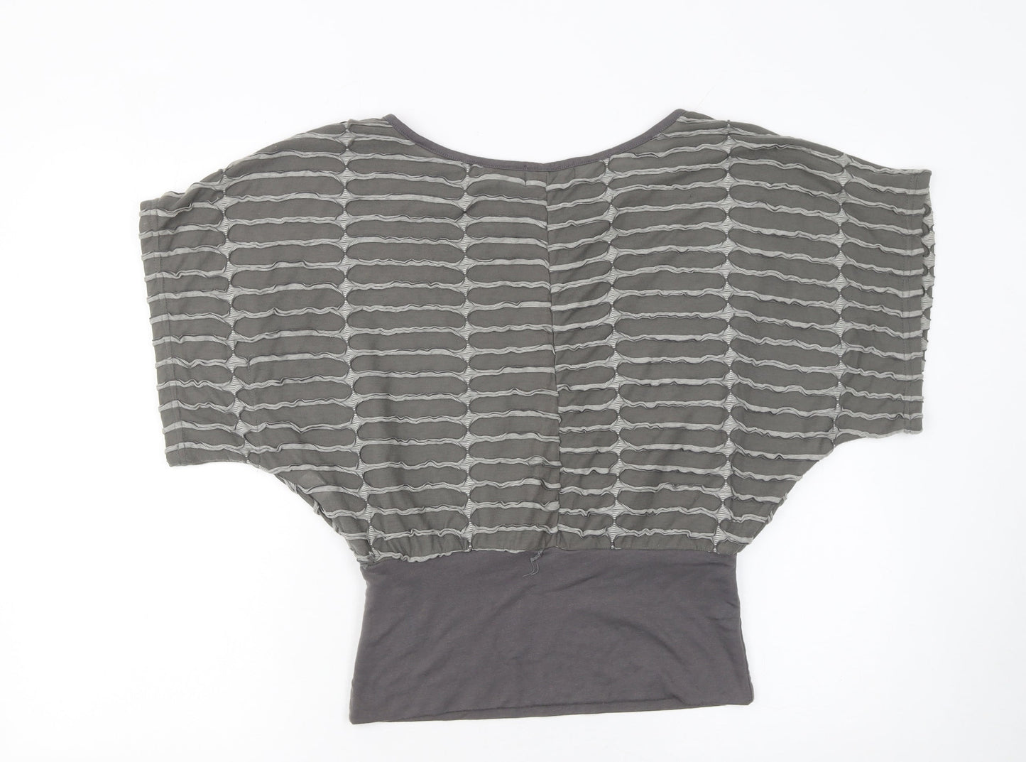 Womens UK Size S Apricot Grey Pullover Jumper